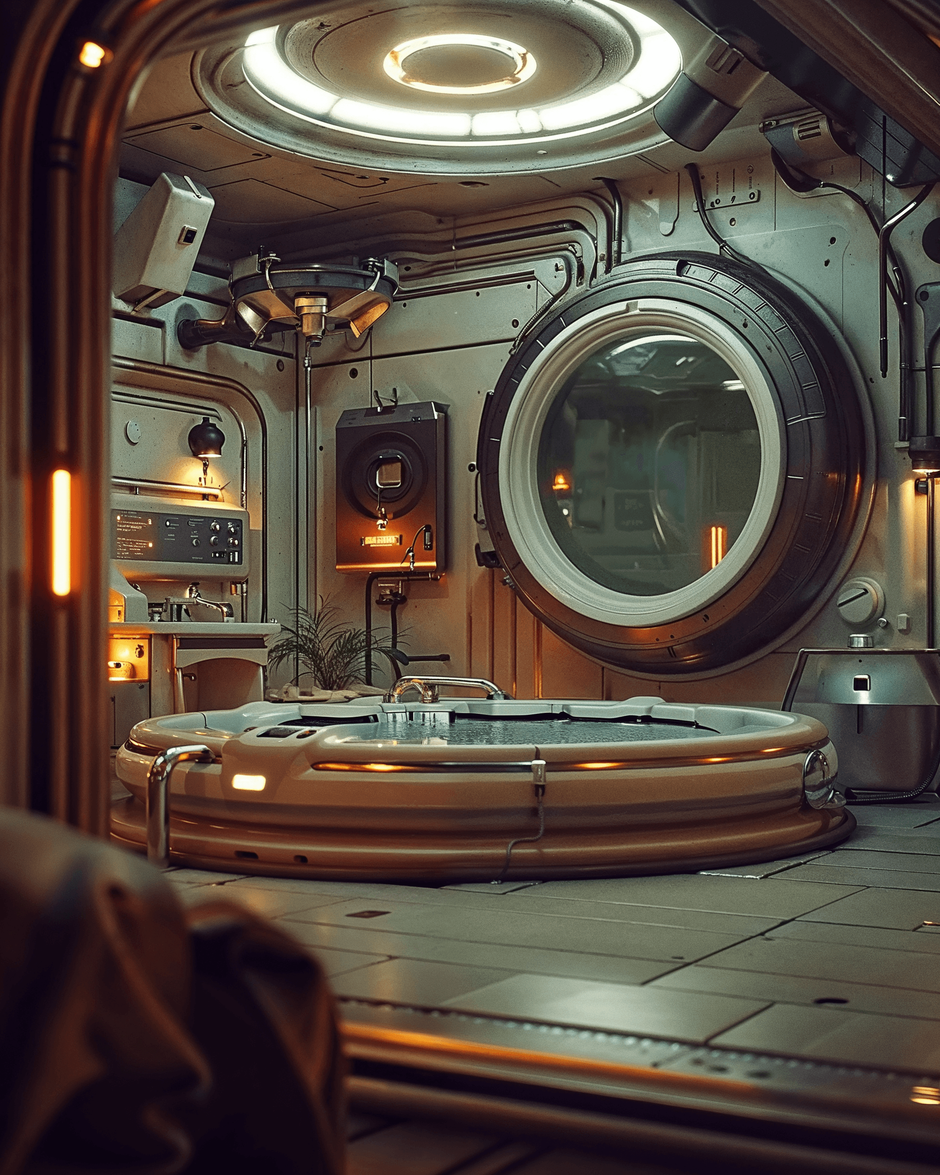 Poolside architectural visualization