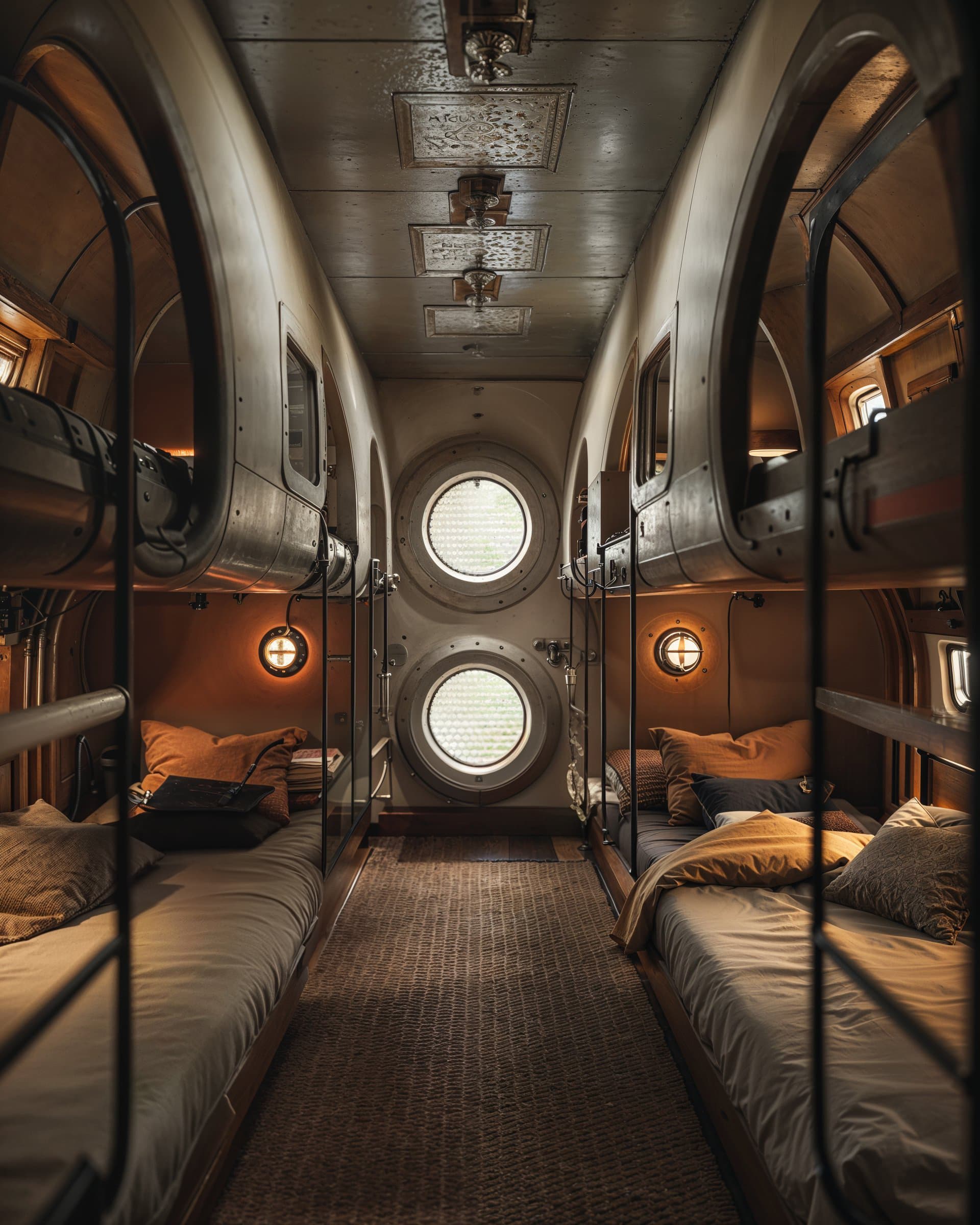 Train car interior